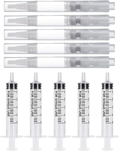 10Pcs Paint Touch Up Pen, Wall Repair Kit for Walls Needle Tubes, Touch Up Paint Pen, Fillable Paint Pens for Walls Touch Up Paint Brushes for Wooden Floor Furniture Cabinets