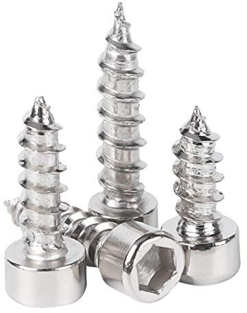 Muttern und Schrauben, 200 Stück M2 Edelstahl-Sechskantschrauben mit Innensechskant, selbstschneidende Schrauben – Innensechskantschrauben, Hardware-Befestigungselemente, Sechskantschrauben, M2*4/200