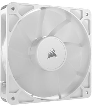 CORSAIR RS120 120mm PWM-Lüfter – Daisy-Chain-Verbindung – Geräuscharm – Magnetisches Dome-Lager – Einzelpackung – Weiß