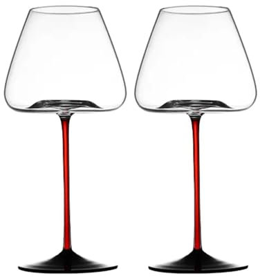 Lange Stiemmed Glasware 23.6Oz Rotweingläser Große Kapazität Kristallglas Hand-Geblasene Weingläser Für Home Hotel Bar/Rot/Satz Von 2