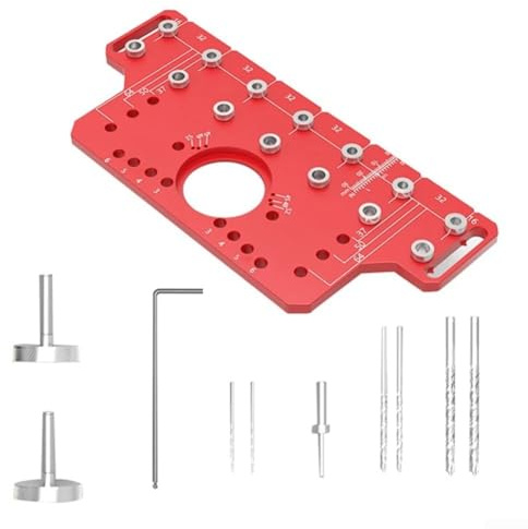 Regalstiftlehre Bohrschablone Löcher Jig Scharnier Locher Locator Präzisions-Regalstift Bohrvorrichtung unverzichtbares Werkzeug für DIY Handwerk (Typ A)