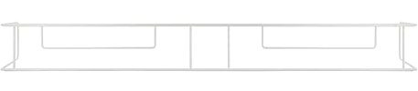 CM Garden - Balconcillo para Macetas, Portamacetas Ventana, Protector de macetas Ventana, Extensible 136,5 - 198.5 cm, Acero Lacado, Blanco | Incluye Tornillería