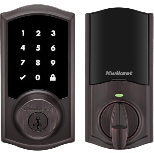 Kwikset HomeConnect 918 Traditional Z-Wave Long Range Enabled Touchscreen Lock Works with Ring Alarm, Samsung SmartThings Hub Required, Sold Separately in Venetian Bronze