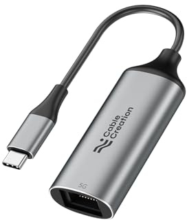 CableCreation 5Gbps USB C to Ethernet Adapter, 5Gbps Type C to RJ45 Network LAN Internet Adapter Compatible with MacBook, XPS, Thunderbolt 5/4/3, Other USB-C Devices