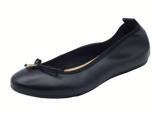 Valleverde 16400 Vitello Nero Ballerine per Donna in Pelle (Taglia 39)