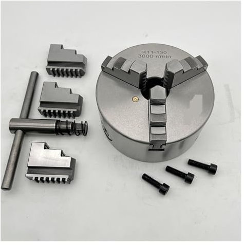 Drehfutter, Spannfutter 130 mm Metalldrehmaschine 3-Backen-Scrollfutter K11-130 Metalldrehfutter Für allgemeine Drehmaschinen und Industriemaschine