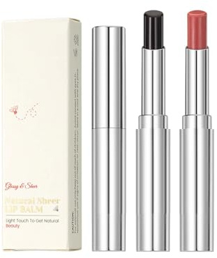 2pc Honey Lipstick Schwarzer Lippenstift und rosa lippenstifte getönter Lippenbalsam für alle Hauttöne. Vielseitige Farben und feuchtigkeitsspendende Lippen Honig Lippenstift 1,9 g
