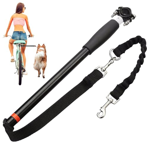 Correa de bicicleta para perro, para ciclismo seguro con perro, correa para perros con espaciador y llave Allen, manos libres para entrenamiento, correr, correr y actividades al aire libre