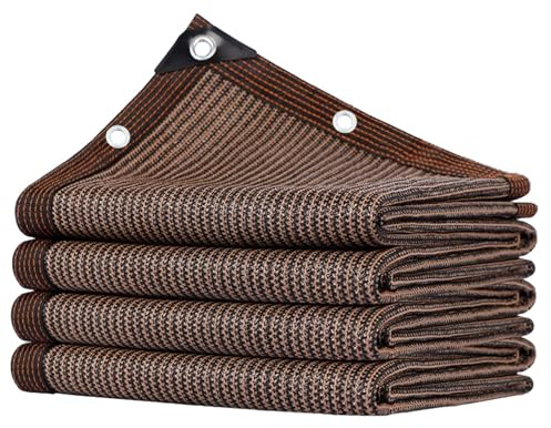 Brown Shade Netting UV Resistant Sun Sail Tear Resistant Shade Mesh 1m 1.5m 2m 2.5m 3.0m 3.5m 4m 4.5m 5m 5.5m 6m 6.5m 7m 7.5m 8m Mesh Tarp for Greenhouse Cover Patio Plant Flower Chicken(3.5x3.0m)