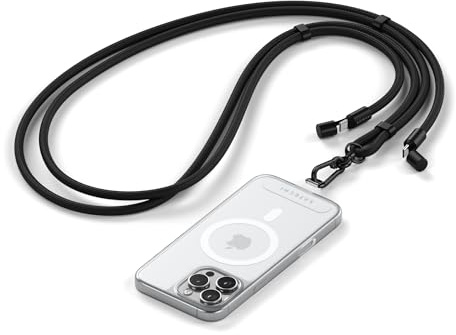 SATECHI OntheGo™ Cable para Móvil, Carga Rápida 60W, Negro | Datos 480 Mbps, cordón ajustable integrado, cable trenzado de 1,5 m, para iPhone, Android