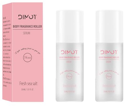 Roll-On Body Deodorant Serum｜48H Odor Control + 5% Glycolic Acid｜Underarm & Bikini Line Care (2 PC, Fresh Sea Salt)