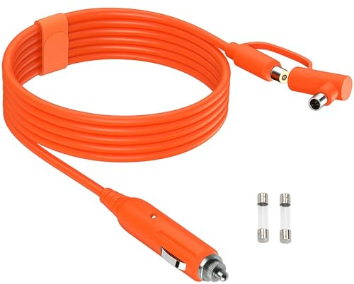 2M 12V-24V Car Charger, DC7909/8020 Cigarette Lighter Charger 14AWG DC 8mm Extension Cable Portable Power Station Car Charging Cable for Jackery Explorer 1000 V2/500/300/240 BLUETTI EB3A/EB70/EB70S