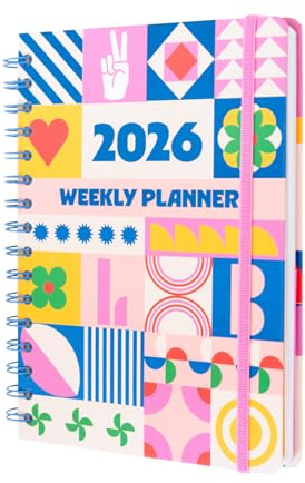 Kalender 2026 Buchkalender Terminplaner 2026 A5 Geometrical Harmony by Grupo Erik - Jahreskalender mit Wochenplaner - Terminkalender 2026 A5 - Aesthetic Merch Geschenke