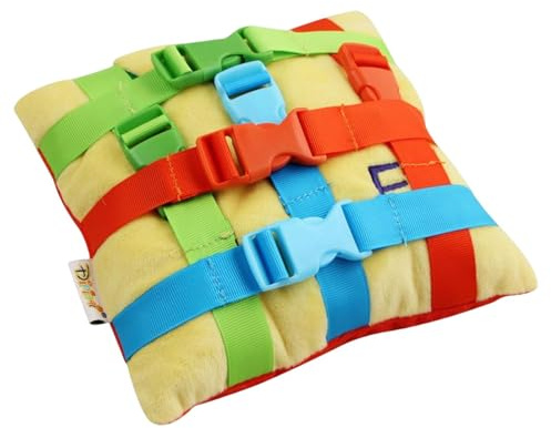 Jouet D'oreiller À Boucle Sensorielle - D'activité De Motricité Fine En Peluche De 20 Cm | Jouet D'apprentissage Éducatif Avec Fermetures Éclair Et Fermoirs, Jouets D'activités Éducatives Soupl