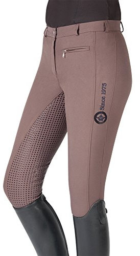 PFIFF 102235 Damen Reithose -Yasmin- mit Silikon-Grip Besatz, Braun 42