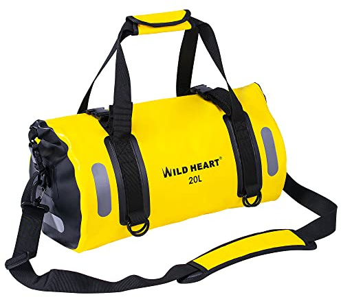 WILD HEART wasserdichte Tasche für Kajakfahren, Camping, Boot, Radfahren 20L 30L 40L