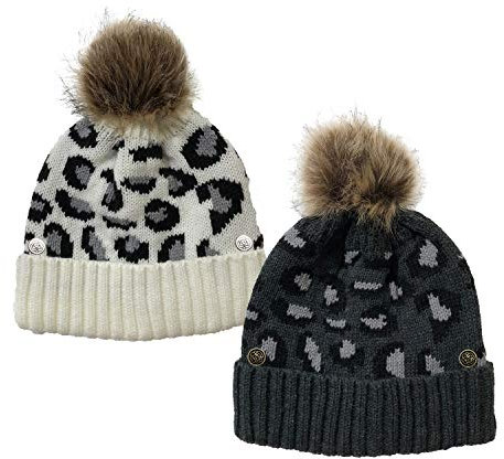 DongBao Damen Mütze Winter/Strickmütze/Bommelmütze/Mädchen Mütze mit Loch/Wintermütze mit Pferdeschwanz