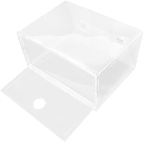 Cabilock 1pezzi Scatola Per Scarpe Trasparente Impilabile Custodia Per Sneaker Resistente Scatola Portaoggetti Per Casa e Negozio Materiale Spesso Durevole