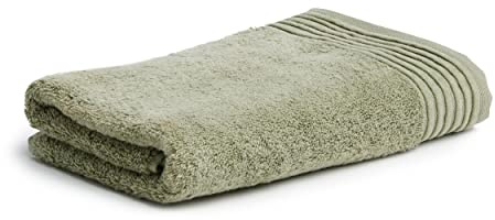 Möve Loft Uni mit Chenillebiesen Handtuch 50 x 100 cm aus 100% Baumwolle (Spinair), Moss