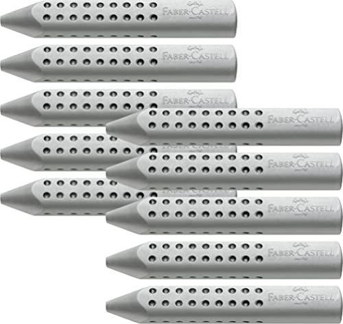 Faber-Castell - Dreieckradierer Grip 2001 (grau | 10er Pack)