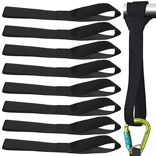 Lot de 8 Sangles d'arrimage à Double Boucle, Sangles d'arrimage Courtes, Sangles d'arrimage avec Boucles, Sangles Tie Down pour Le Transport de Moto (30 cm de Long x 25 mm de Large