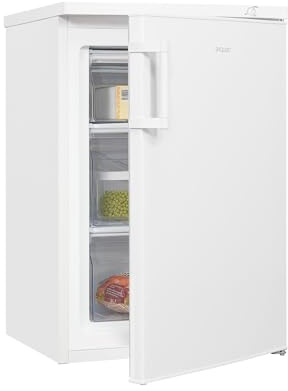 Exquisit GS81-H-010E Gefrierschrank Weiss - 85 Liter Tiefkühlschrank | Freistehendes Standgerät mit 4-Sterne Kühlung, Türanschlag wechselbar, 84,5 cm Höhe & leisen 40 dB Betriebsgeräusch