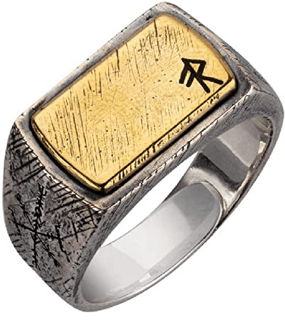 Wikinger 925 Sterling Silber Binden Runen Ring für Herren Damen Verstellbar