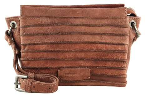 FREDsBRUDER Leder Umhängetasche Riffel Sky Crossbody Light Rust terracotta