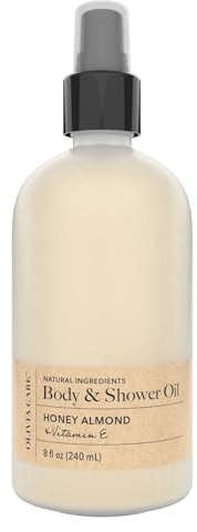 Olivia Care Honey Almond Body & Shower Oil with Vitamin E – Nourishing Moisturizing Oil, 8 fl oz