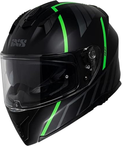 IXS - 217 2.0 Integralhelm Black/Green Fluo/Matt XS