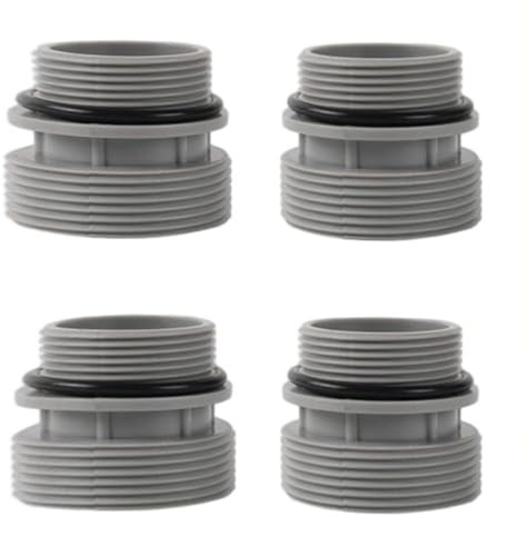 DAZZLEEX 40 mm auf 1 1/2 Zoll Poolschlauch-Umbausatz, Adapter und O-Ringe für Intex und Coleman über Boden, 4 Stück