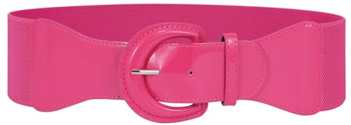 JasGood Breiter Damen Gürtel,Mode Elastischer Taillengürtel Vintage Ledergürtel Hüftgürtel für Kleider