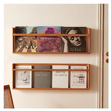 Präsentationsständer Zeitschriftenständer Home Office Zeitschriftenständer/Broschürenhalter Wand, 3-stufiges Bücherregal aus Holz, Broschürenständer, Aufbewahrungsorganisator für Wohnzimmer und S