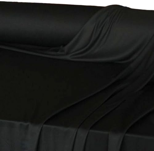 TOLKO Superelastisk jersey för skjorta, klänning, kjol, topp | skrynkelfri, mjuk, ogenomskinlig, | ädelt klädtyg, kostym, modetyg för sömnad och dekoration, 150 cm bred, jerseytyg, metervara (svart)