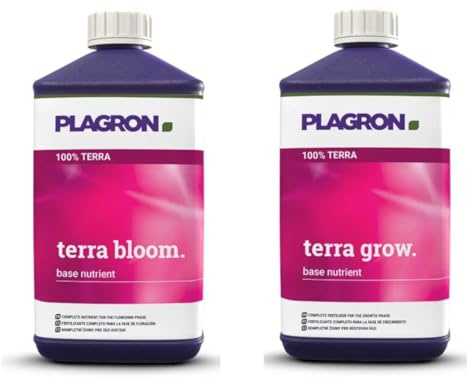 Plagron Terra Grow & Terra Bloom Set je 1 Liter | Dünger-Set für Wuchs und Blüte | mineralischer Basisdünger | Grow-Nutrients | Flüssigdünger Wachstums- & Blütephase