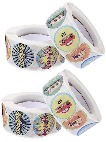 VILLCASE 4rollen Zarte Ermutigung Aufkleber Motivation Decals Ornament Beruhigende Dekorative Lehrer Belohnungsaufkleber Versiegelung Aufkleber
