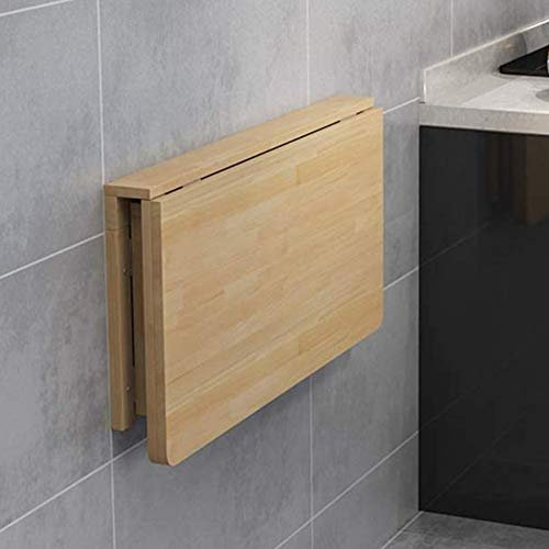 KAZUP Klapptisch Wandklapptisch Kiefernholz Klappbarer Küchentisch Wandklapptisch Schreibtisch Wandtische Computertisch,100x60cm