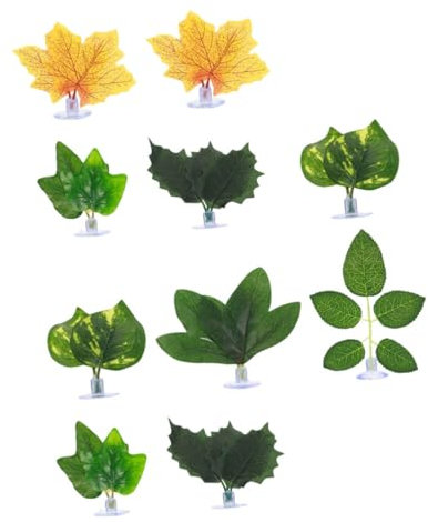OUNONA 10pezzi Foglie Per Acquario Piante Di Simulazione Decorazioni Per Acquari Accessori Foglie Acquatiche Di Simulazione Piante Per Acquario
