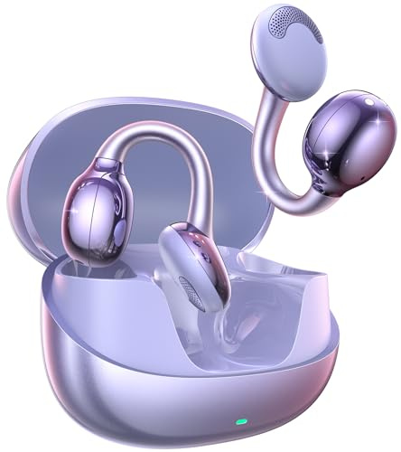 JOYROOM OE3 Open Ear Kopfhörer, ClipOn-Design für Ganztägigen, Bluetooth 5.4, Immersiver Sound, ENC Noise Cancelling Mic, App-Steuerung, 4.9g leicht, IPX4, Perfekt für Sport & Daily Use
