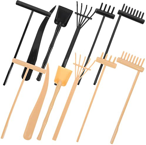 Toddmomy Zen Garden Rake Set 12pcs Mini Sand Table Tools Plastic Rakes for Desk Meditation and Sand Art Accessory for Home Office Zen Garden