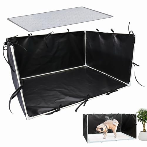 Supporto per pipì per cuccioli con pareti alte, 89x73x44cm Toilette cani con pareti alte,lettiera animali domestici,robusto tessuto Oxford 600D,facile da pulire,regolabile,interni ed esterni