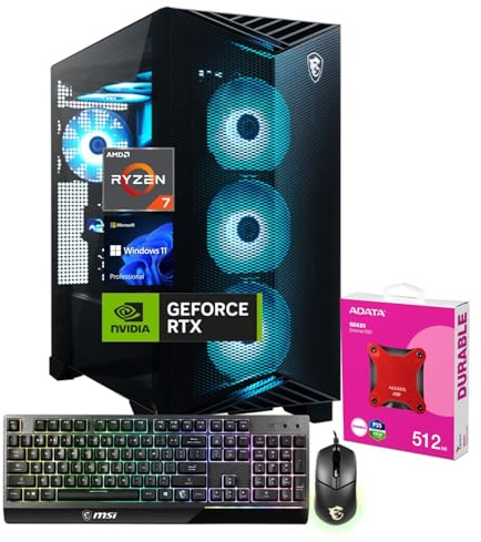 MSI Aegis ZS2 RTX 5070 Pro Gaming Desktop, AMD Ryzen 7 9700X(Intel i9-14900F), NVIDIA RTX 5070, Liquid RGB Cooler, 64GB DDR5 RAM, 2TB SSD, RGB Backlit KB, Wi-Fi 7, Bundle with SL660 512GB Portable SSD