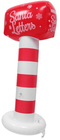 SOPOTUTU Buzón Inflable De Navidad Decoración Exterior para Patios Jardines Inflables Navideños para Césped Exhibición Navideña Al Aire
