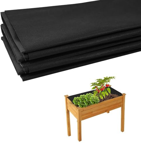 2 PCS Heavy Duty Outdoor Elevated Flower Bed Liners Non Woven Fabric Planting Bags for Large Vegetables Vegetable Trough Lining Garden Planting Accessories