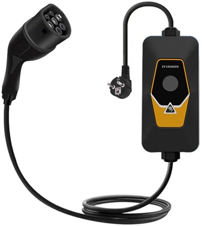 Walmeck Caricabatterie Portatile per Veicoli Elettrici Tipo 2 Cavo 16,40 Piedi Stazione di Ricarica per Auto Elettriche Ricarica Affidabile per Un Utilizzo Rapido Ed (Spina Europea)