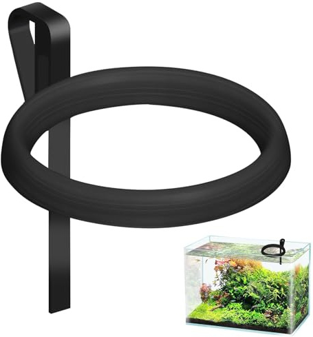 Anello galleggiante per l'alimentazione dei pesci da acquario, con clip di fissaggio, non disperde il cibo, adatto per vetri da 3 a 15 mm, mantiene il cibo galleggiante in posizione, ideale per pesci