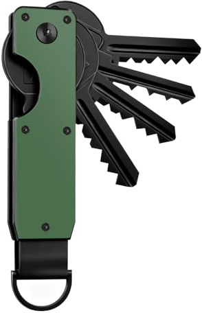 Organizador de Llaves con Destornillador, Organizador de Llaves Porta Llaves Metálico Compacto, Estuche de Llaves para Hombre Estuche de Almacenamiento Compacto para 2-6 Llaves