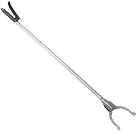 LEWFECBO Pinza per raccolta rifiuti, Pinza per presa in acciaio inox per raccolta rifiuti, Strumento per la raccolta dei rifiuti per servizi di pulizia, scuole e aziende