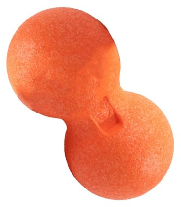 Adorainbow Pelota de Masaje de Cacahuete para Fitness Naranja, Masajeador de Tejido Profundo Doble para Músculos y Fascia, Bola de Ejercicios para Alivio Muscular y Relajación Corporal