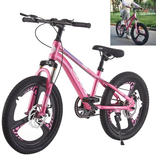 LSLIFE Kids Mountain Bike for Girls Boys Kids Bicycle | Shock Absorber Front Fork; Dual Disc Brake